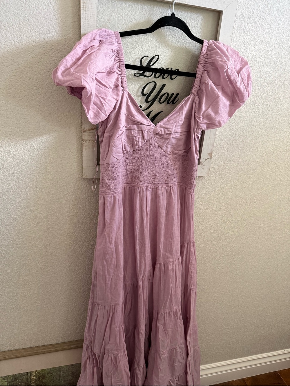 Free People Pink Tiered Smocked Maxi Dress - Picture 2 of 2